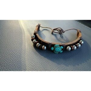 Leather Turtle‎ Charm Bracelet Boho Beaded Mens Womens Adjustable